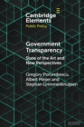 Government Transparency : State of the Art and New Perspectives - Book