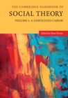 Cambridge Handbook of Social Theory: Volume 1, A Contested Canon - eBook