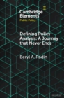 Defining Policy Analysis: A Journey that Never Ends - eBook