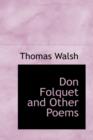 Don Folquet and Other Poems - Book