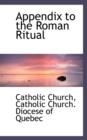 Appendix to the Roman Ritual - Book