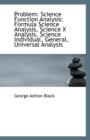 Problem : Science Function Analysis: Formula Science Analysis, Science X Analysis, Science Individual - Book