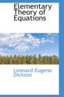Elementary Theory of Equations - Book
