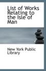 List of Works Relating to the Isle of Man - Book