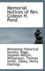 Memorial Notices of REV. Gideon H. Pond - Book