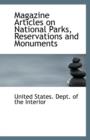 Magazine Articles on National Parks, Reservations and Monuments - Book
