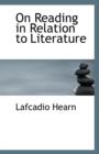 On Reading in Relation to Literature - Book