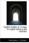 English Studies or Essays in English History and Literatui - Book
