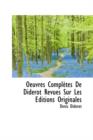 Oeuvres Completes de Diderot Revues Sur Les Ditions Originales - Book
