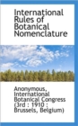 International Rules of Botanical Nomenclature - Book