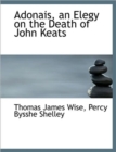 Adonais, an Elegy on the Death of John Keats - Book