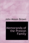 Memoranda of the Preston Family - Book