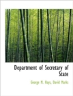 Department of Secretary of State - Book