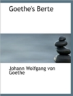 Goethe's Berte - Book