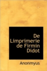 de Limprimerie de Firmin Didot - Book