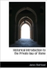 Historical Introduction to the Private Law of Rome - Book