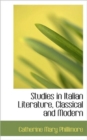 Studies in Italian Literature, Classical and Modern - Book