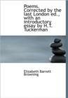Poems. Corrected by the Last London Ed., with an Introductory Essay by H.T. Tuckerman - Book