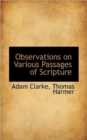Observations on Various Passages of Scripture - Book