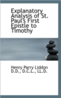 Explanatory Analysis of St. Paul's First Epistle to Timothy - Book