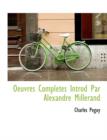 Oeuvres Completes Introd Par Alexandre Millerand - Book