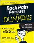 Back Pain Remedies For Dummies - eBook