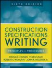Construction Specifications Writing : Principles and Procedures - eBook