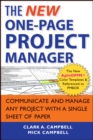 The New One-Page Project Manager : Communicate and Manage Any Project With A Single Sheet of Paper - eBook