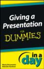 Giving a Presentation In a Day For Dummies - eBook
