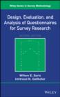 Design, Evaluation, and Analysis of Questionnaires for Survey Research - Willem E. Saris