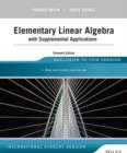 Elementary Linear Algebra with Supplemental Applications - Book