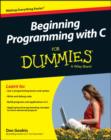 Beginning Programming with C For Dummies - Book