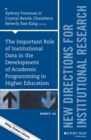 The Important Role of Institutional Data in the Development of Academic Programming in Higher Education : New Directions for Institutional Research, Number 168 - Book