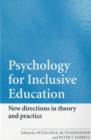 Psychology for Inclusive Education : New Directions in Theory and Practice - eBook