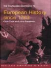 The Routledge Companion to Modern European History since 1763 - eBook