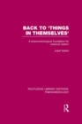 Back to 'Things in Themselves' : A Phenomenological Foundation for Classical Realism - eBook