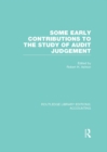 Some Early Contributions to the Study of Audit Judgment (RLE Accounting) - eBook