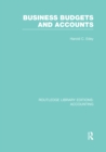 Business Budgets and Accounts (RLE Accounting) - eBook