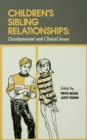 Children's Sibling Relationships : Developmental and Clinical Issues - eBook