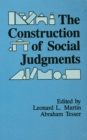 The Construction of Social Judgments - eBook