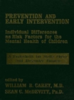 Prevention And Early Intervention - eBook