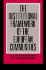 The Institutional Framework of the European Communities - eBook