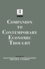 Companion to Contemporary Economic Thought - eBook