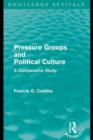 Pressure Groups and Political Culture (Routledge Revivals) : A Comparative Study - eBook