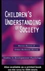 Children's Understanding of Society - eBook