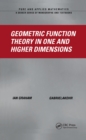 Geometric Function Theory in One and Higher Dimensions - eBook