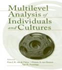 Multilevel Analysis of Individuals and Cultures - eBook