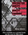 Construction Quality and Quality Standards : The European perspective - eBook