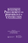 Investment, Procurement and Performance in Construction : The First National RICS Research Conference - eBook