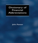 Dictionary of Financial Abbreviations - eBook